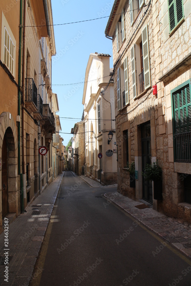 Street in Soller, West Coast, Mallorca, Spain