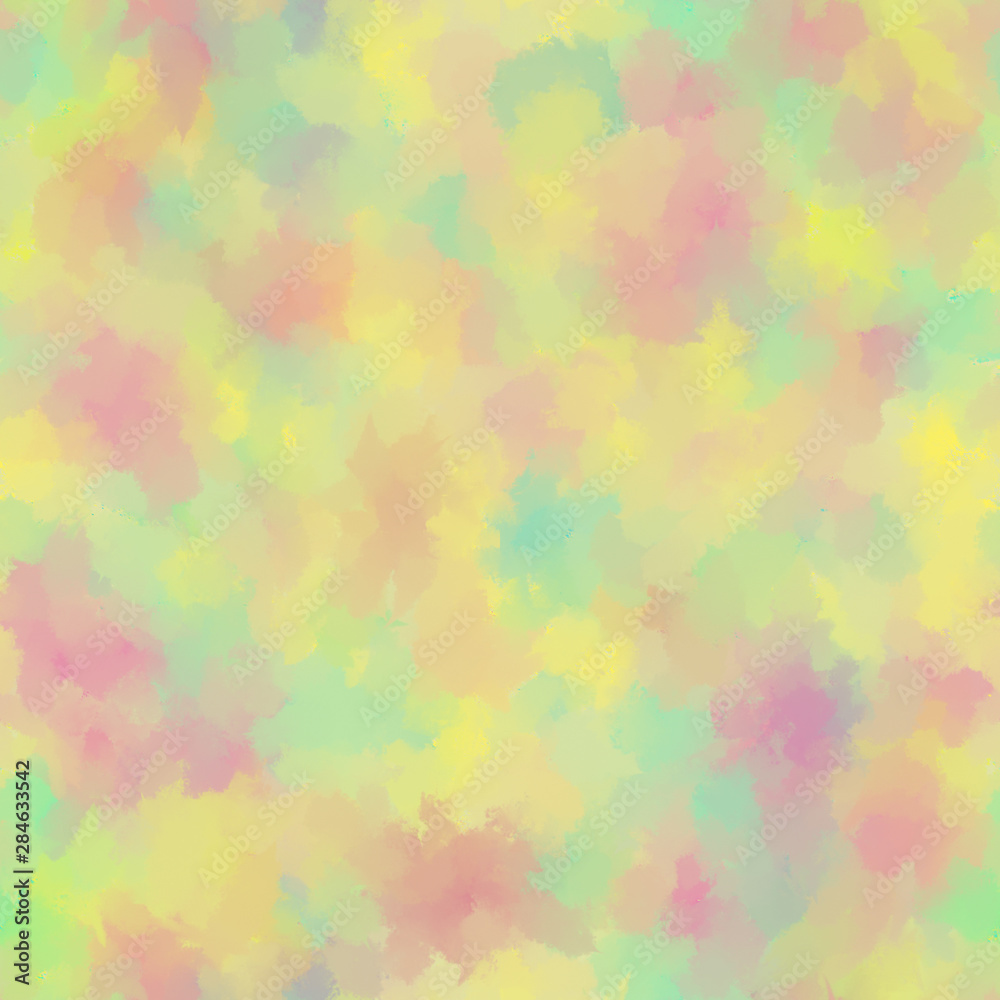 Tie-Dye Watercolor Pattern. Seamless Illustration for Textile and Backgrounds.