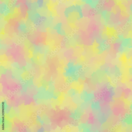 Tie-Dye Watercolor Pattern. Seamless Illustration for Textile and Backgrounds. © Mastak_A