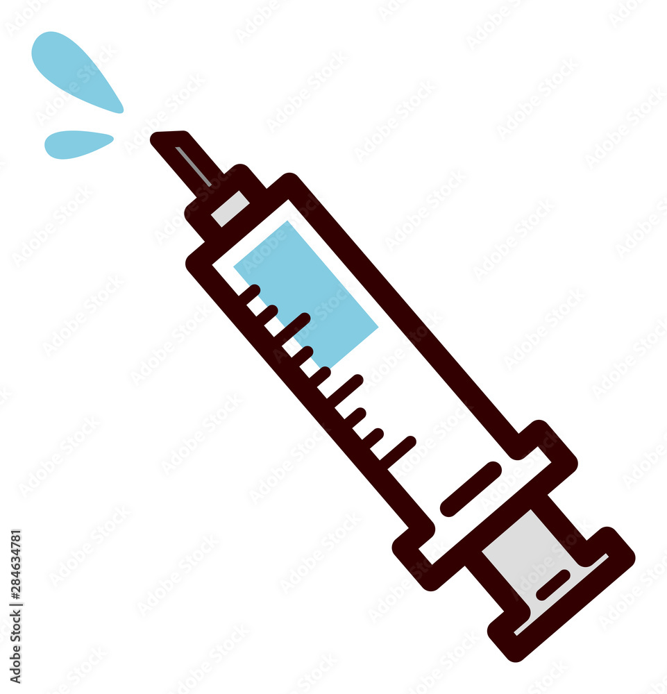 注射器 デフォルメイラスト Stock Vector Adobe Stock