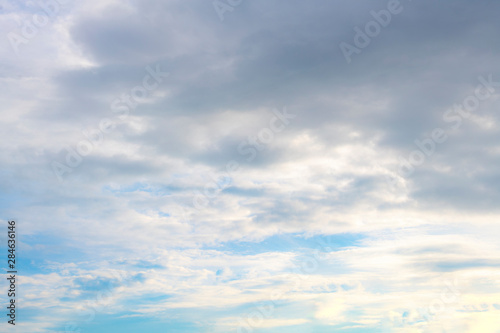 Blue sky with natural white clouds landscape.- Image © jinn jinn