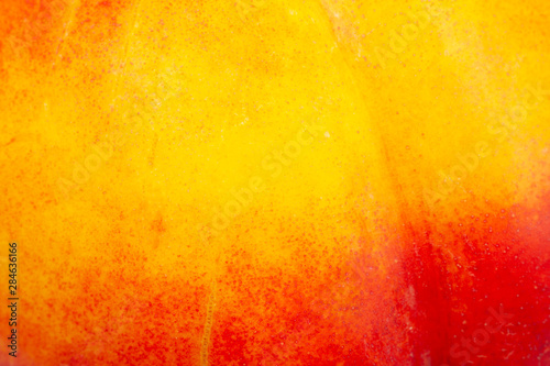 Close up nectarine skin. Fresh organic peaches. Fruit peaches background.