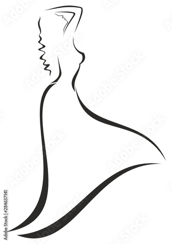 beauty, girl, fashion, model, fashion,, style, figure, sport, fitness, dress, catwalk, silhouette, gracehook, fishing, hairstyle, figure, couturier, dressisolated, white,  sharp,