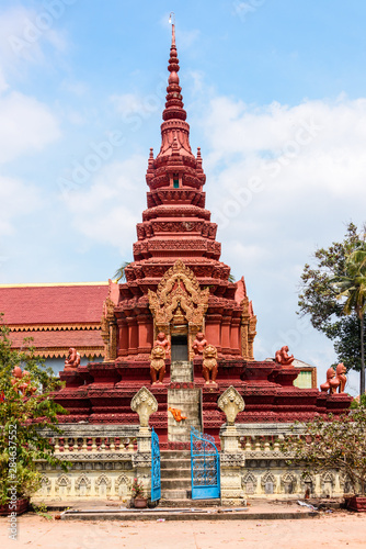 Buddhist Temple in a rural area of Cambodia photo