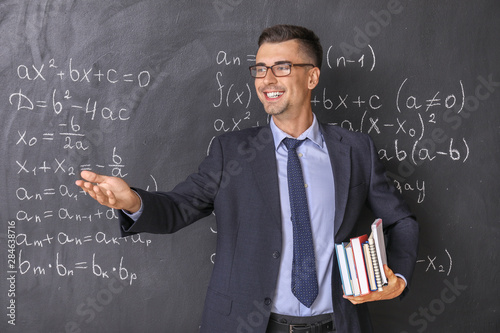 Handsome math teacher near ...