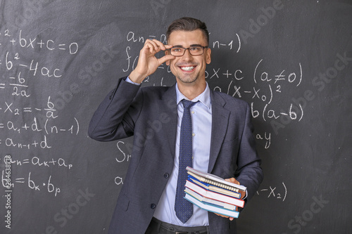 Handsome math teacher near ...