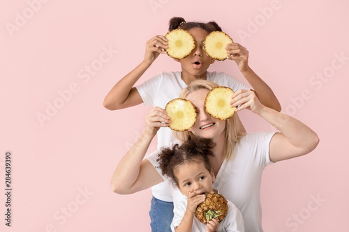 Happy woman and her little ...