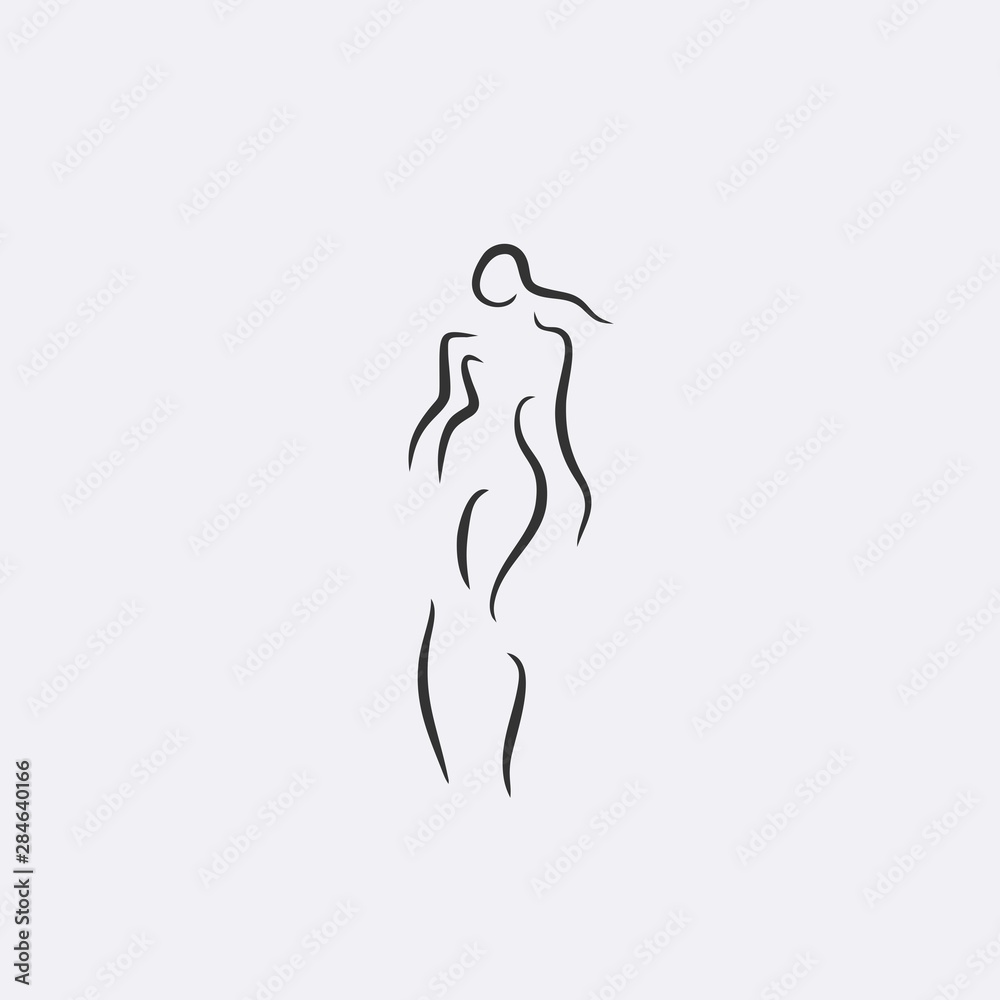 vector silhouette of a woman