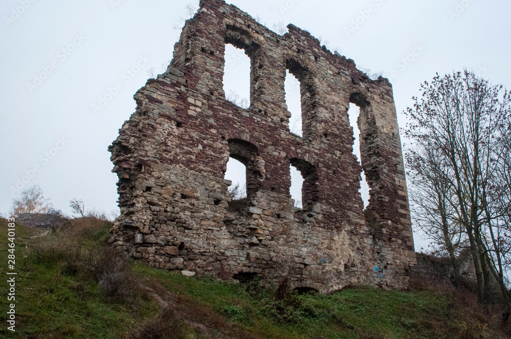 Abandoned ruins of castle in Buchcach