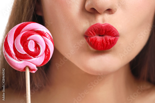 Beautiful young woman with ...