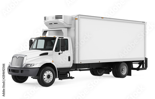 Refrigerated Truck Isolated