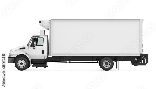 Refrigerated Truck Isolated
