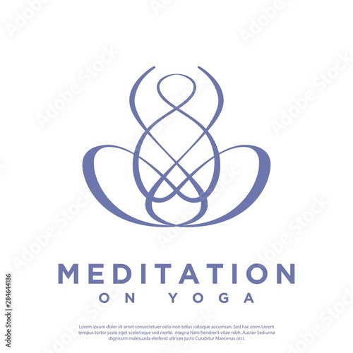 yoga sport abstract vector logos