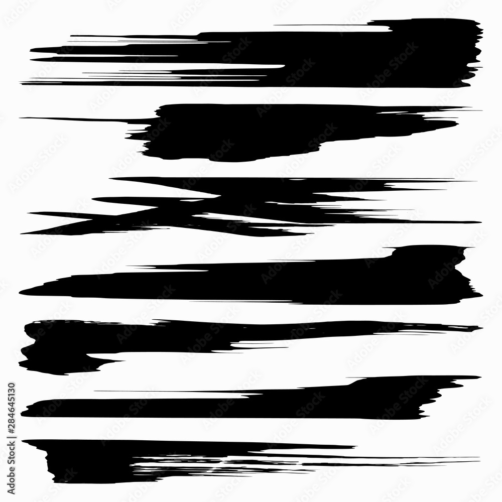 Black ink brush strokes Black ink brush strokes