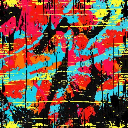 colored lines Graffiti pattern on a black background illustration