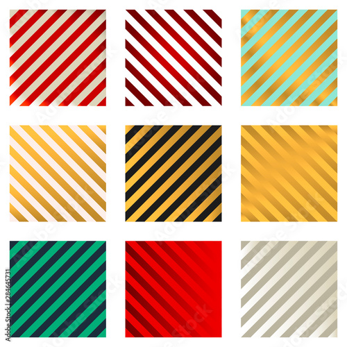 Diagonal stripped band background in several colors.