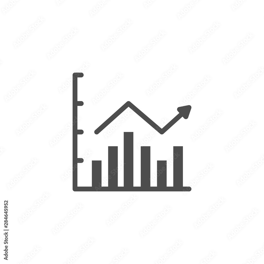 Column chart icon and infographic concept Column chart icon and infographic concept
