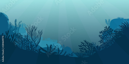 Underwater seascape scene photo