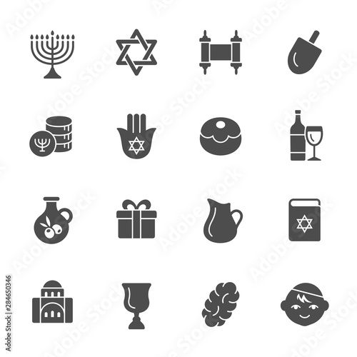Hanukkah vector icons