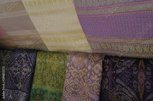 ancient thalland old Thai cloth silk