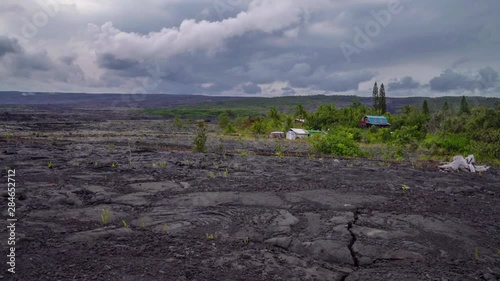 Barren land of volcanic area on the Big Island of Hawaii