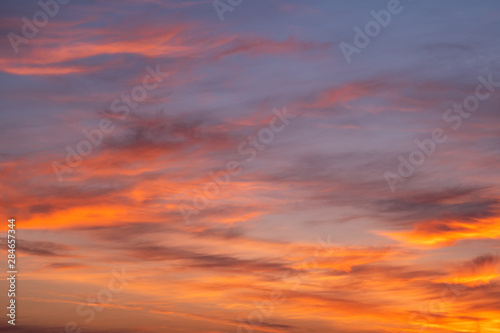 Beautiful and clouds sky at sunset time © Koray