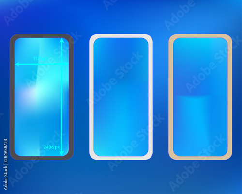 Mesh, azure colored phone backgrounds kit.