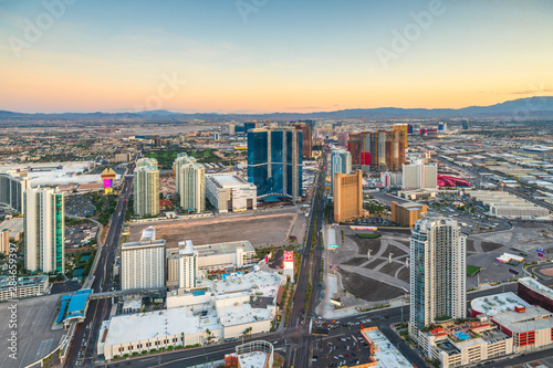 Las Vegas, Nevada, USA skyline over the strip