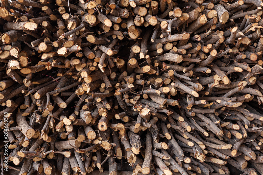 Small firewood stacks Small firewood stacks