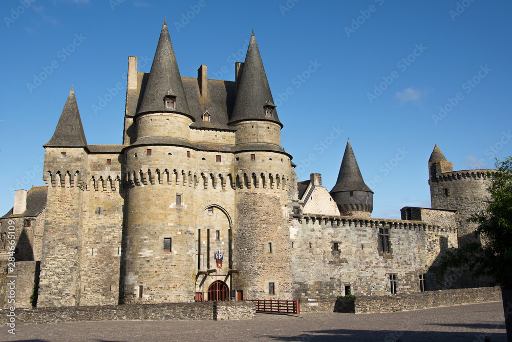 Château de Vitré in a beautiful sunny day. Bretagne, France