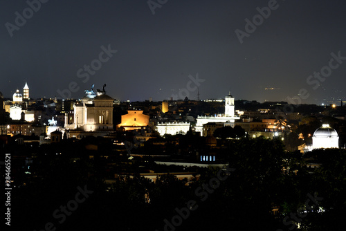 Canvas Print city at night in rome italy