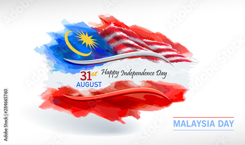Malaysian flag on the Independence Day photo