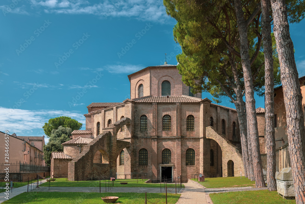 Ravenna, Italy - Outside View of San Vitale Basilica (UNESCO World Heritage)
