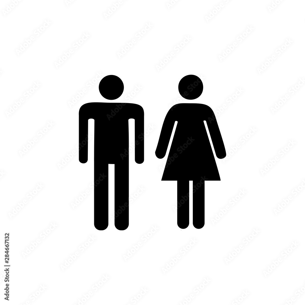 male & female icon vector design symbol toilet male & female icon vector design symbol toilet