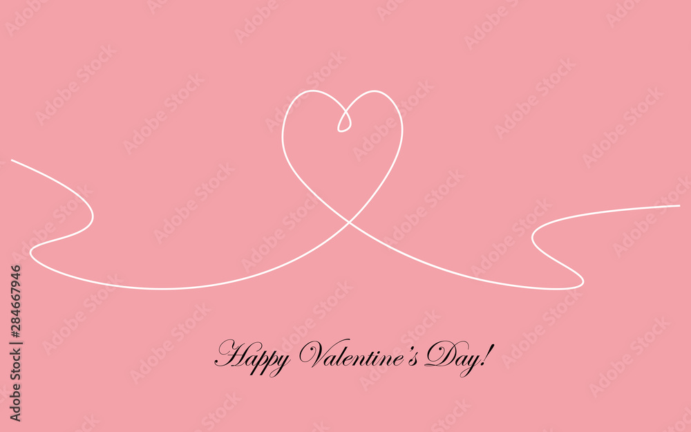 Happy valentines day card, vector illustration