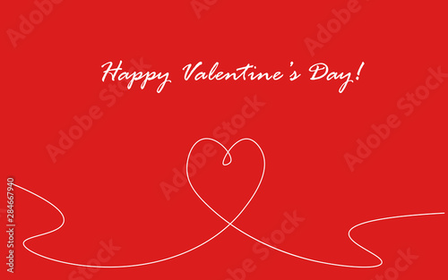 Happy valentine day card, vector illustration