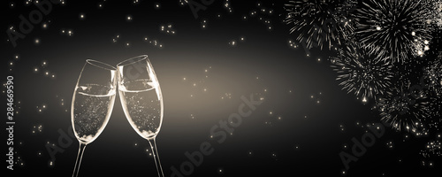 Photography champagner feuerwerk abstrakt