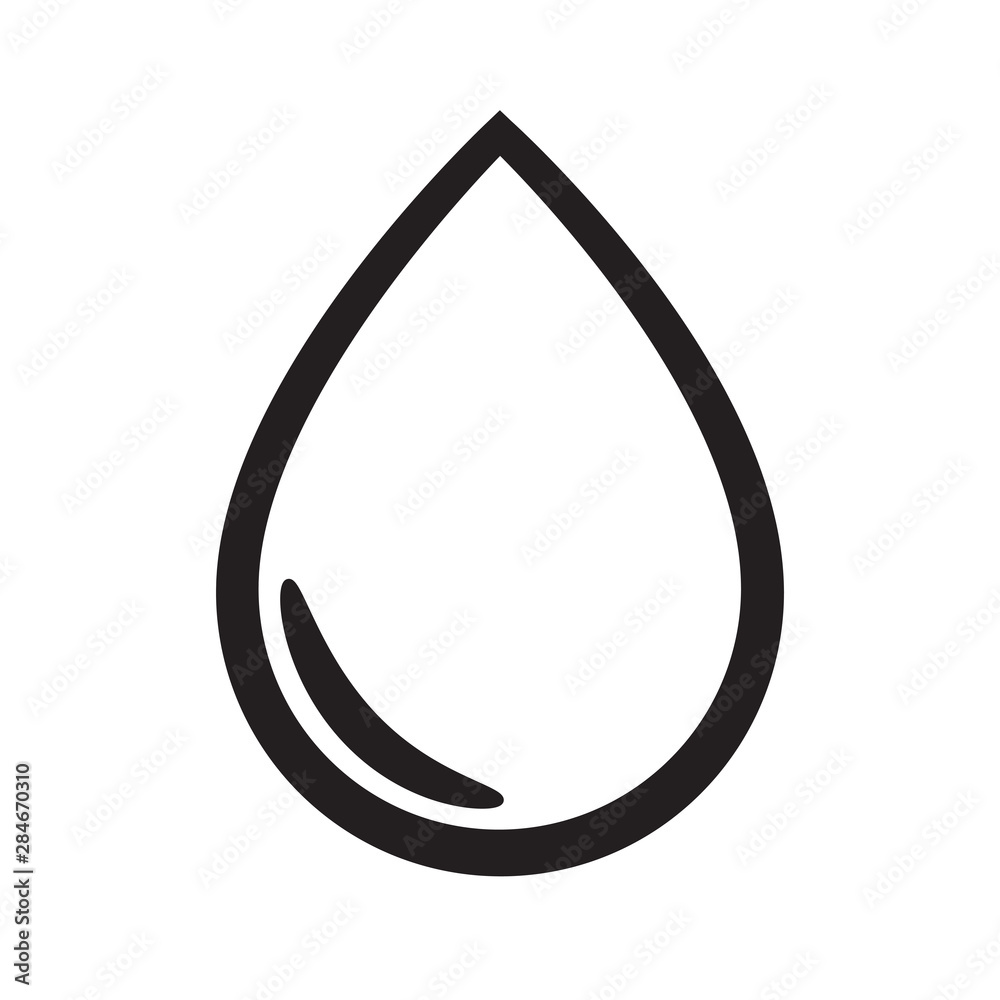 Black ink droplet icons that look modern. Black ink droplet icons that look modern.