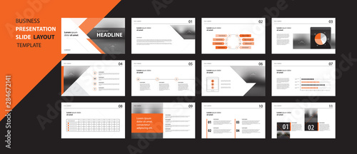business presentation layout design template, with infographic  elements design concept