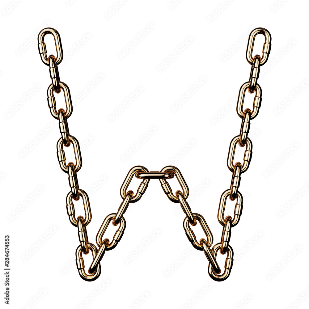 Fototapeta premium Font W chain
