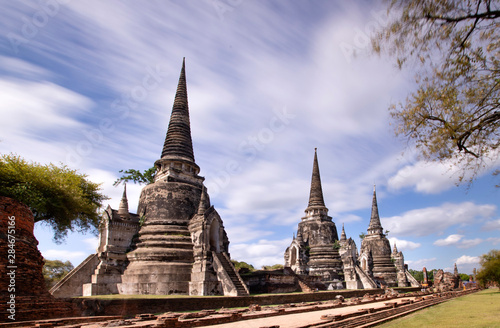 The ancient ruins of Wat Phra Si Sanphet  Ayutthaya  Thailand.