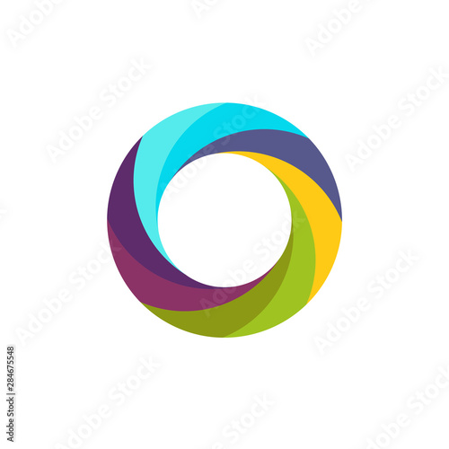 Free Download creative abstract colorful circle logo template - GFXLoad