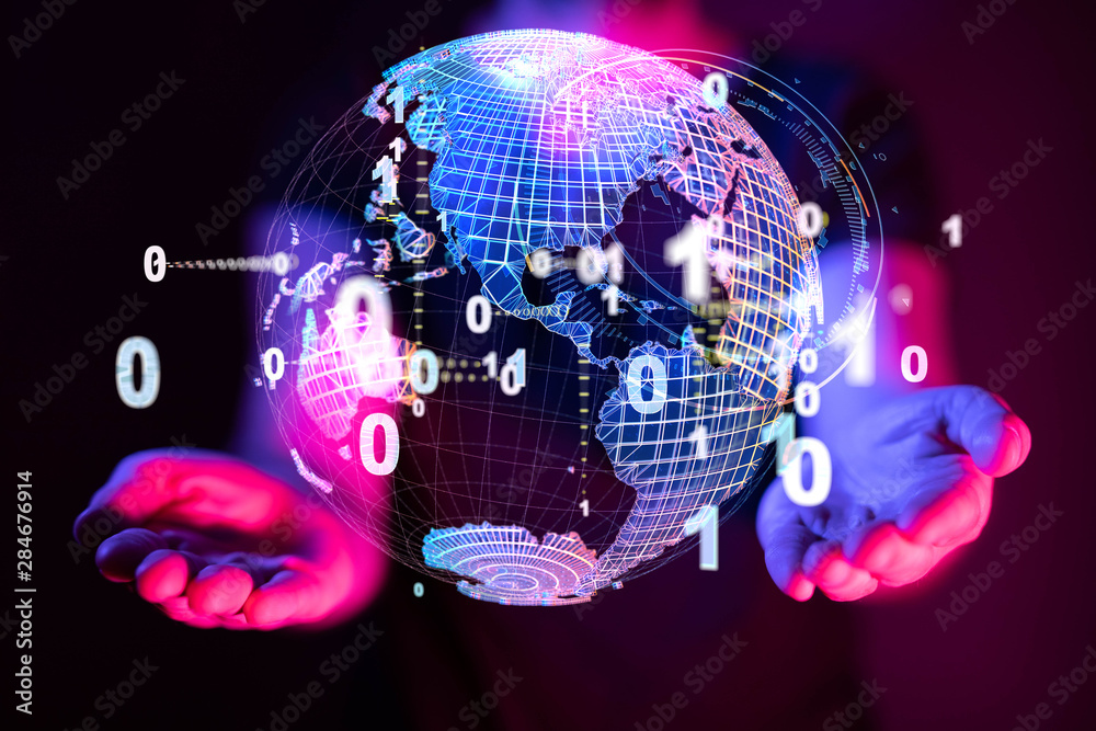 Global network and data exchanges over the world Global network and data exchanges over the world