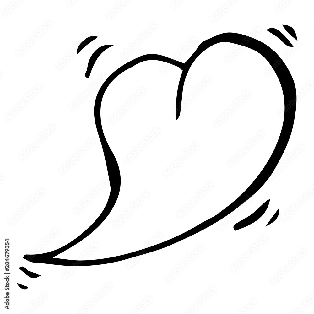 Heart. Cartoon heart. Simple hand drawn icon. Vector illustration. Heart. Cartoon heart. Simple hand drawn icon. Vector illustration.