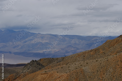 Dry lake bed and desert in the California mountains near Keeler