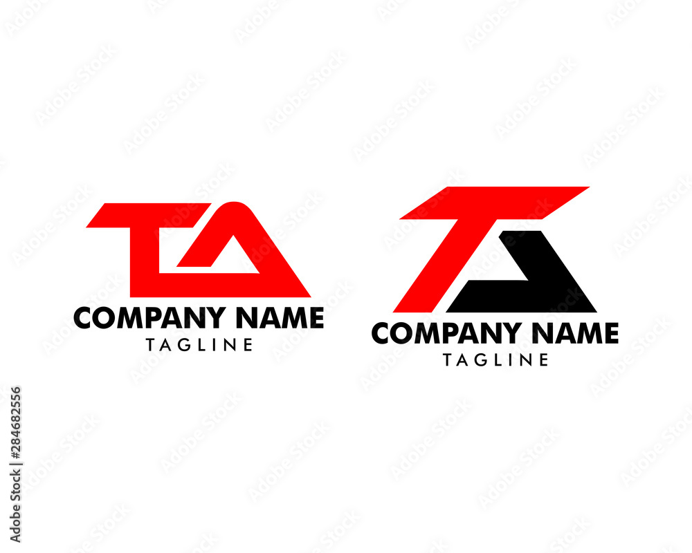 Set of Initial Letter TA Logo Icon Design Template
