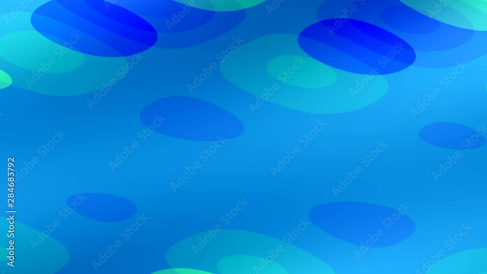 Blue and Green Morphing Shapes Pattern for TV Concept
