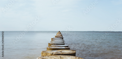 Wellenbrecher Panorama Ostsee 
