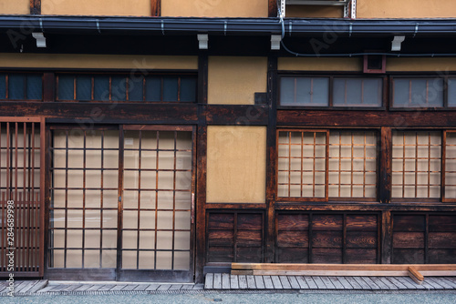 traditional wooden house in Takayama, Japan