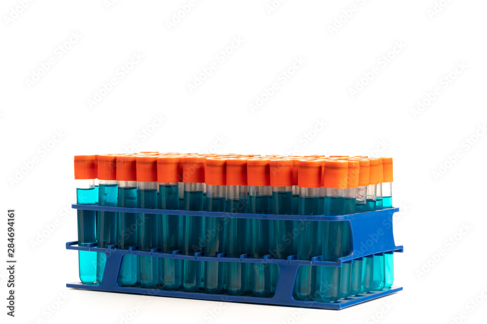 Test tubes with chemical samples